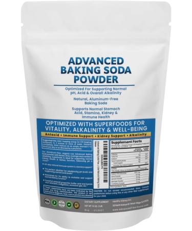 Advanced Baking Soda Powder: Organic Use Aluminum Free Baking Soda w/Superfoods to Support Kidneys Stomach Acid Alkalinity Immune Antacid Health & Wellness Organic Use
