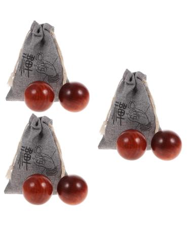Clispeed 3 sentences handball wooden balls practical massage balls massage balls Small hand -rolling balls massage balls for the hands of chinese style scrollrad baoding handicrafts massage device