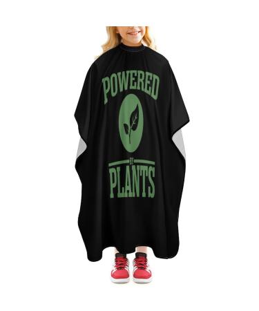 Powered by Plants Hair Cutting Cape for Boys Girls Professional Barber Cape Haircut Apron