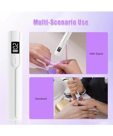 Asimebesty Nail UV Light Stand - 360 Rotation Handheld Mini Lamp Bracket for Gel Nails - Perfect for Nail Art - Buy Online on GoSupps.com