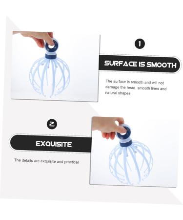 Beaupretty Head Massage Device - Promotes Blood Circulation Reduces Tension | Scaled Cleaver Massager Tool for Salon Use (Blue 21x15x15 cm) - Buy Online on GoSupps.com