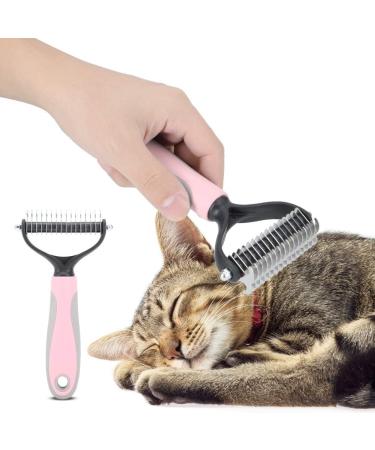 Pet Hair Comb Dematting Tool Kit - Removes Loose Undercoat Knots Mats - L-Pink - Buy Online on GoSupps.com