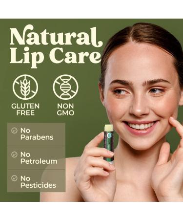USDA Organic Eucalyptus Mint Lip Balm 4-Pack - Beeswax & Coconut Oil for Dry Lips | Earth's Daughter - Buy Online on GoSupps.com