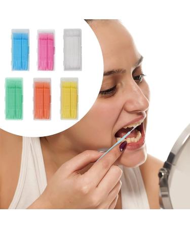 Double-Sided Plastic Toothpicks - 240 Dual Head Toothpick Brushes in 6 Colors | Premium One-Way Plastic Toothpicks for Effective Oral Care - Buy Online on GoSupps.com
