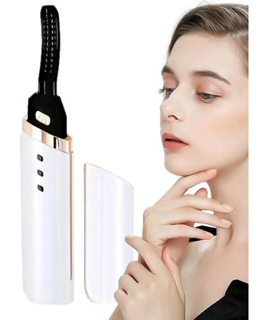 USB Rechargeable Eyelash Curler - Heating Eye Lash Curler Long-Lasting USB Eyelash Curler | Beauty Enhance Heating Lash Curler Fast Heating Lash Curler for Wome Girls Home Traveling Working White - Buy Online on GoSupps.com