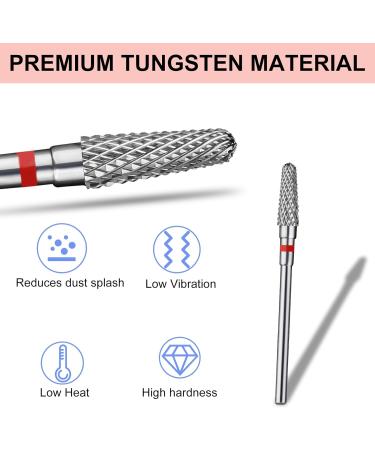 C12rtive Cone Shape Tungsten Steel Bit Nail Drill Bit for Acrylic Gel Nails Dual Nail Form Remove 3/32 Inch Nail Bit for E-File Nail Drill(Fine) - Buy Online on GoSupps.com