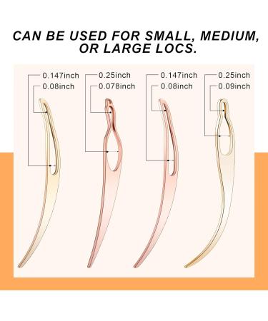 WILLBOND 4 Pieces Sisterlock Retighten Tool Dreadlock for Hair Crochet Needle Loc Dreads Dread Extensions Styling Tools Maintenance (Rose Gold Gold) - Buy Online on GoSupps.com