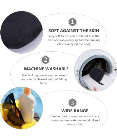 IMIKEYA Lot de 2 Applicateurs D'autobronzant en Velours R utilisables Taille Petite Noirs pour Application Uniforme de Lotion Mousse et Huile Autobronzante pour Visage Plage et Soins - Buy Online on GoSupps.com