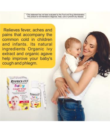 Resfriolito Baby Cough Syrup + Mucus 2 fl oz Grape Flavor | For Infants 2 Months+ - Jarabe para la TOS + Flemas - Buy Online on GoSupps.com