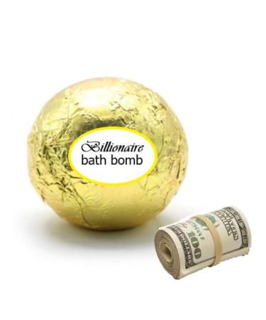 The Billionaire Bath Bomb with Real Cash Money, Up to $100 in Each One, Bath Bombs with Surprise Inside, Luxury Gold Lavender Scented, Gift idea for Women