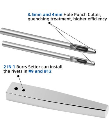 JUNE SunShine 84Pcs Copper Rivets and Burrs Set with Leather Hole Punch Cutter - Leather Working Supplies - Buy Online on GoSupps.com