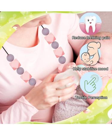 Sensory Chew Necklace 2 Pack - Silicone Teething Necklace for Mom & Kids with Autism - Textured Chewy Toys - Buy Online on GoSupps.com