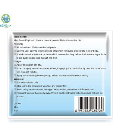 KONGDY 50 Extra Strong Slimming Patches Fast Weight Loss Patch Detox Slim Patches Herbal Slimming Patch Belly Fat Burner Patch Herbal Diet aid (50) - Buy Online on GoSupps.com