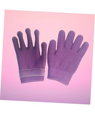 Housoutil Exfoliating Hand Gloves Hands Whitening Gloves Hydrating Gloves Dry Hands Spa Moisture Socks Plantar Silicone Heel Sock Dry Skin Gloves Women Indoor Purple Gel - Buy Online on GoSupps.com