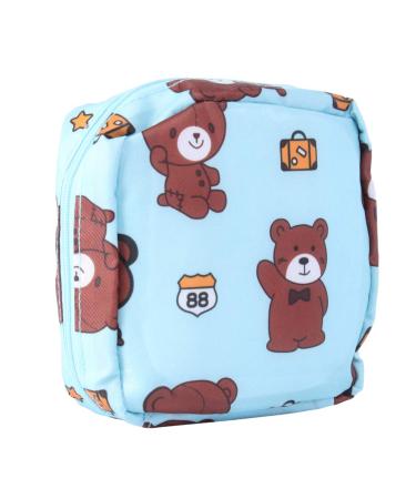 Gleavi 1stk Organizer for women's binding cosmetic bag makeup bag bag make-up container coin holder storage pocket holder for women's bandages wallet for women's bandages The brown bear as shown size 1