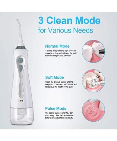 KouRy Cordless Water Flosser - 230ml Portable Dental Irrigator IPX7 Waterproof USB Charging Ideal for Home & Travel - Buy Online on GoSupps.com