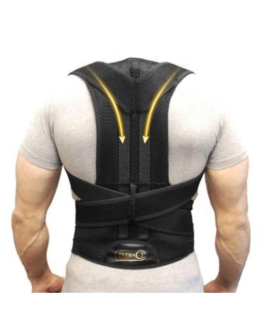 Back Support Belts Posture Corrector Back Brace Improves Posture and Provides For Lower and Upper Back Pain Men and Women-M Medium (Pack of 1)