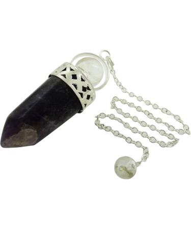 Harmonize Purple Amethyst Gemstone Bullet Pendulum Dowsing Beginner Energy Reiki Healing Stones - Buy Online on GoSupps.com