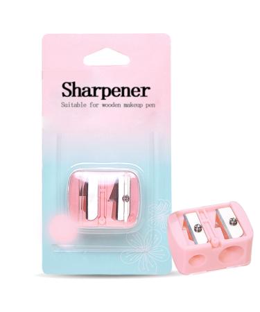 Sharpener Double Hole Pencil Sharpener Easy to Clean, Travel-Friendly, Beauty Cosmetic Pencil Sharpener for Lip Liner, Eyebrow, and Eyeliner Pencils