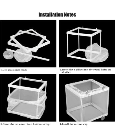 2 Pack Large Mesh Aquarium Fish Breeder Box - Fry Nursery Net for Baby Fish & Shrimp - Tank Divider for Guppy, Clownfish & Aggressive Fish - Buy Online on GoSupps.com