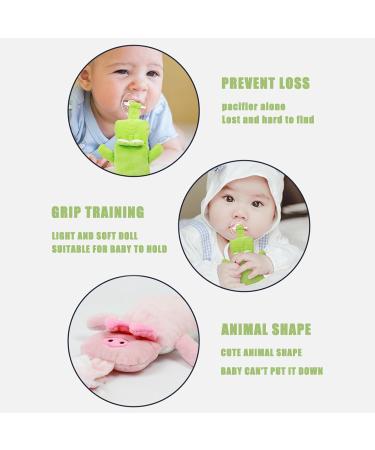 Buy Baby Pacifier with Cuddly Toy Soothing Plush Combi Set for Newborns 0-18 Months Calming Frog Soothie - Buy Online on GoSupps.com