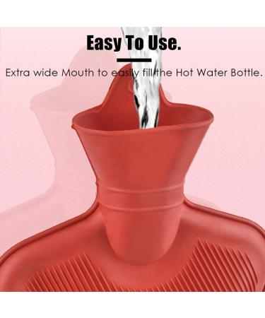 Doduos 3-Pack Hot Water Bottles - 2L Rubber Heat Bottles for Pain Relief & Cozy Nights - Back Neck Waist Feet Period Cramps Pregnancy - Available in 3 Colors - Buy Online on GoSupps.com