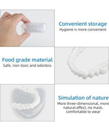 Frenzify Teeth Whitening Set - 2 Pairs Cosmetic Veneers & Snap-On Prostheses for Men & Women - Perfect Fix for Bad Teeth - Buy Online on GoSupps.com