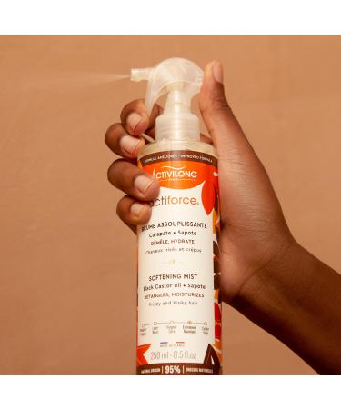 Actiforce Softening Mist Detangles and Softens Hair Without Weighing It Down Infused with Black Castor Oil and Sapote Hydrate Nourish and Revitalize Your Hair with Ease 250 ml. - Buy Online on GoSupps.com