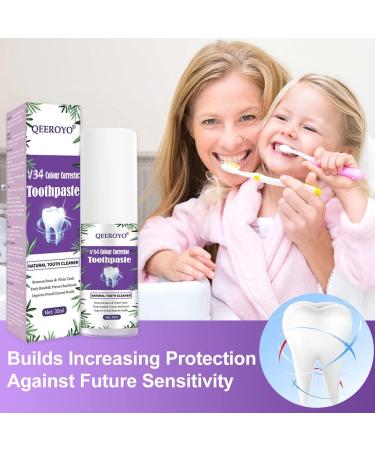 V34 Purple Toothpaste for Sensitive Teeth - Teeth Whitening & Stain Removal - 30ML - Buy Online on GoSupps.com