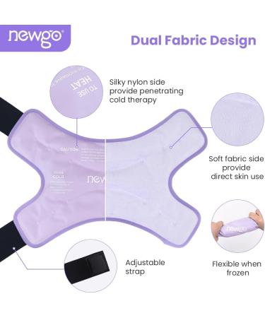 Newgo Fleece Ankle Cooling Pads & Belt | Pain Relief Socks for Swelling & Injuries - Violet Purple - Buy Online on GoSupps.com