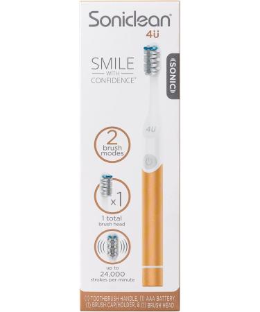 Buy Soniclean 4U Sonic Electric Toothbrush for Adults - Battery Powered Bronze | Best International Shipping - Buy Online on GoSupps.com