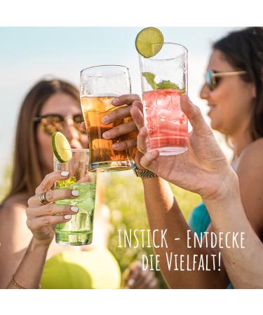 Intick Sugar-Free Instant Iced Tea | Cactus Fig & Lemon | Vegan Green Tea Drink Powder | 18L Pack | Low Calorie & Vitamin C Boost - Buy Online on GoSupps.com