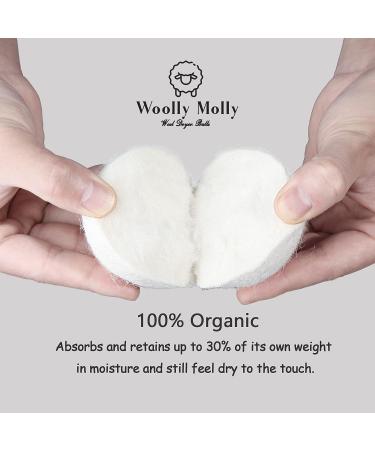 Woolly Molly XL 6-Pack Organic Wool Dryer Balls New Zealand Wool, 1200 Loads, Energy & Time Saver, Fabric Softener, Anti-Static, Lint Free - Buy Online on GoSupps.com