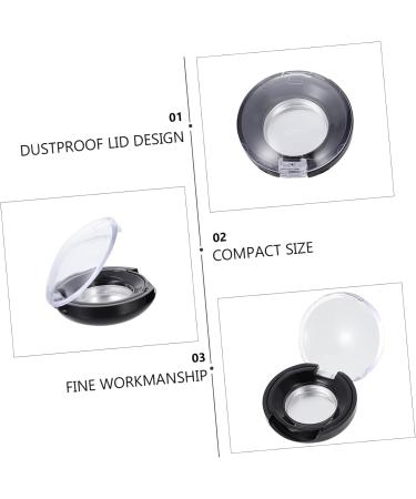 Ipetboom Makeup Blush 8pcs Eye Shadow Blank Lip Balm Empty Makeup Eyeshadow Storage Case Blush Powder Lipstick Travel 3.5x1.5cm Black - Buy Online on GoSupps.com