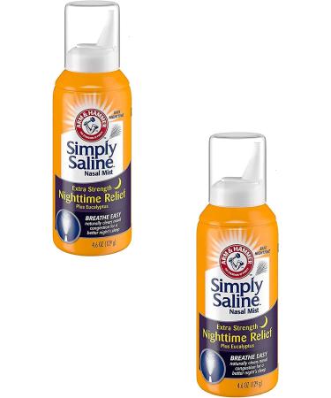 Simply Saline Plus Nighttime Formula Nasal Mist Eucalyptus Extra Strength 4.6 fl oz - 2pc - Buy Online on GoSupps.com