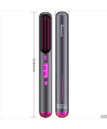 Buy Cordless Hair Straightener Brush - Portable Fast Heating Long-Lasting Battery USB Rechargeable | Ideal for Travel - Buy Online on GoSupps.com