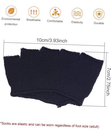 Buy Combined 4 Pairs of Women's High Heel Toe Socks | Fingerless Sandal Toe Covers | Black 10x7cm International Shipping Available! - Buy Online on GoSupps.com