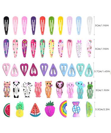 130 Pcs Cartoon Hair Clips for Girls - Colorful Metal Clips for Everyday & Holiday Celebrations | Vcostore - Buy Online on GoSupps.com
