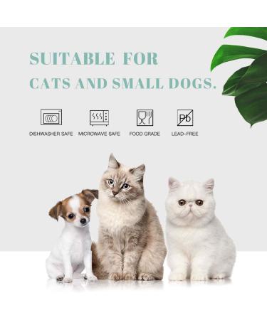 Frewinky Elevated Cat Bowls - Anti Vomiting Ceramic Dishes for Flat Faced Cats - 12 Oz Blue - Buy Online on GoSupps.com