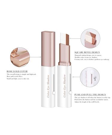 Ownest 12-Color Double-ended Eyeshadow Stick Set - Glitter, Shimmer, Waterproof Gradient Eye Makeup - 6 Pack - Buy Online on GoSupps.com
