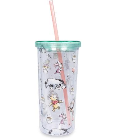 Disney Winnie the Pooh Character Toss Carnival Cup - 20oz with Reusable Straw - Leakproof Lid - Boba Milk Tea Cold Cup - Home & Kitchen Essentials - Cute Gifts - Buy Online on GoSupps.com