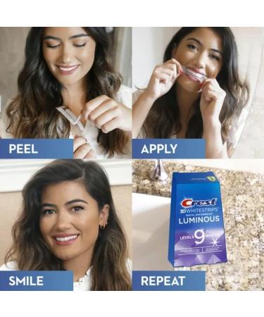 Crest 3D Whitestrips Luminous Levels 9 Whitening Kit - 10 Treatments, 20 Count - Buy Online on GoSupps.com
