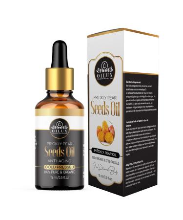 OILUX Organic Cold Pressed Prickly Pear Seed Oil - 100% Natural Prickly Pear Seed Oil