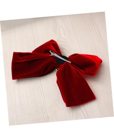 Beaupretty Big Hair Bow Women Bow Barrettes Big Bowknot Barrettes French Style Hair Accessories Bows Hair Accessories Ribbon Bows Hair Clips Hair Bow Clips bow velvet bow Horizontal clip - Buy Online on GoSupps.com