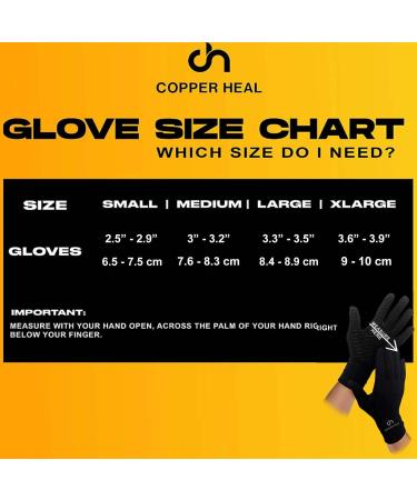 COPPER HEAL Arthritis Compression Full Gloves - Small Size | Rheumatoid, Carpal Tunnel Support & Pain Relief for Women - Buy Online on GoSupps.com