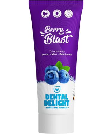 Buy Dental Delight Berry Blast Toothpaste - Vegan Climate Neutral Microplastic Free - Blueberry Mint - 75ml (1 Pack) - Buy Online on GoSupps.com