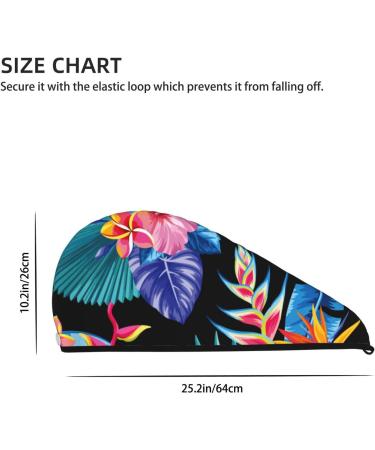 Tropical Palm Leaves Microfiber Hair Towel | Soft Super Absorbent Wrap for Women | Quick Dry Coral Velvet Cap for Long Curly & Thick Hair - Buy Online on GoSupps.com