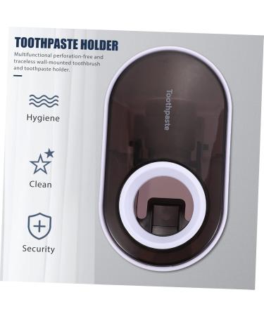 HomsfoU Toothpaste Stand Holder - 6-Set Color Tubes & Toothbrush Organizer White ABS Space-Saving Cream Tube Press Winder for Kids 11x6.5x6.3cm - Buy Online on GoSupps.com