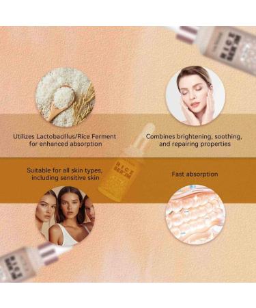 2PCS Rice Exfoliating Serum for Face - Gentle Peel & Brightening Essence Deep Cleanse Vegan Formula - Buy Online on GoSupps.com