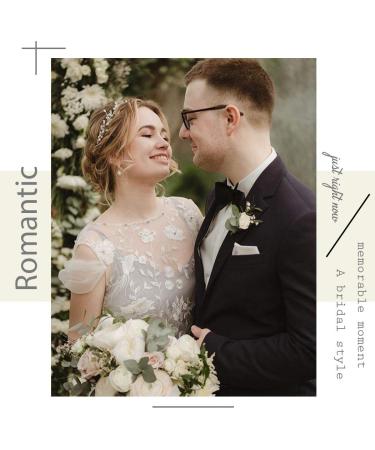 Catery Silver Crystal Pearl Wedding Headband - Bridal Hair Vine for Women and Girls - Buy Online on GoSupps.com